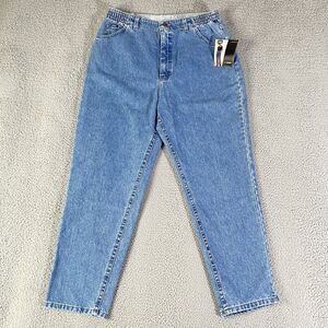 Vintage Lee Jeans Womens 16P / 30x29 Blue Elastic Tapered Bareback Western USA